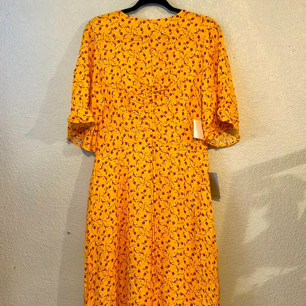 Long Mustard Floral Dress